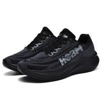 Zapatos De Correr HOBM Para Hombres Tenis Deportivos Ligeros Y Transpirables Absorbing Choque Entrenamiento Deportivo Calzado Negro - details 22