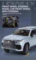 Coche De Lujo SUV LX600 Off-Road a Escala 1:24 Para Niños Y Niñas Con Sonido Y Luz Aleación De Zinc Coche De Accionamiento Por Retroceso Regalo Para Niños - details 7