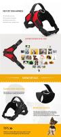 Harnés De Perro De Vestido Rápido Y Ajustable De Nylon Transpirable Para Paseos Al Aire Libre Resistente Y Con Reflectores Para Cachorros Y Perros Adultos - details 1