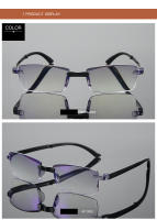 Gafas De Lectura Para Hombres Y Mujeres Con Anteojos Anti-Luz Azul Plegables HD Negro Y Transparente Con Estuche - details 1