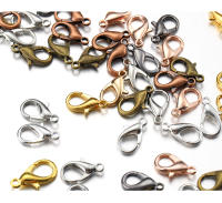 100pcs Carabineros De 10-14mm Con Cierre De Cadena Y Anclas De Lobo Para Joyería Findings Y Componentes Metálicos De Aleación De Zinc - details 2