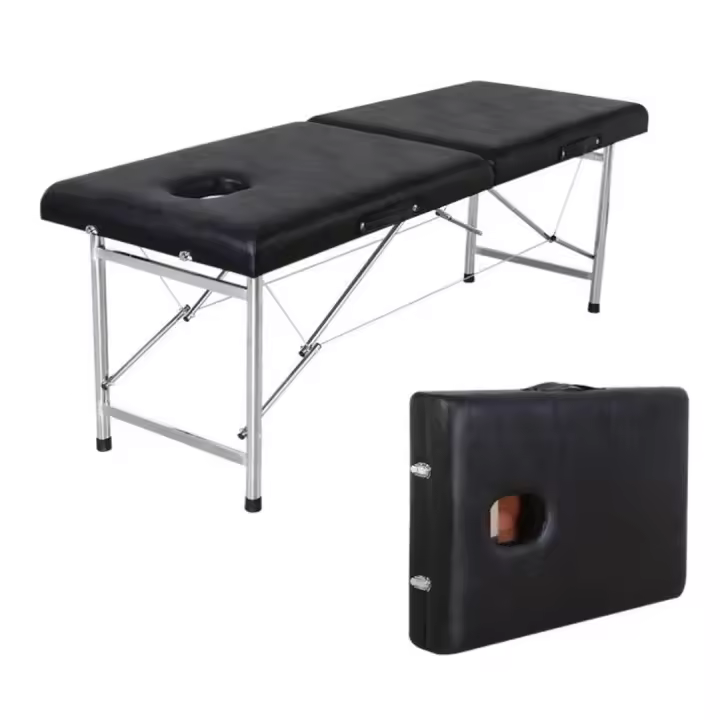 Camilla Masaje Plegable CON FUNDA o sin ,CAMA de masaje portátil, mueble ligero, CAMA plegable, profesional, para terapia de tatuajes, Spa de belleza, 60x65x180cm - 1