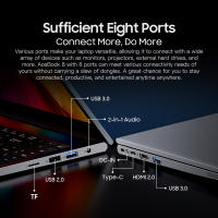 Blackview Acebook 8 Laptop, pantalla IPS de 15.6" 1920*1080, Intel Core N97 4 Core Hasta 3.6GHz, 16GB RAM 512GB SSD, WiFi de banda dual Bluetooth 5.0, 2*USB 3.0 1*USB 2.0 1*USB-C 1*HDMI 2.0 1*Jack de audio 1*Ranura para tarjeta MicroSD, Batería de 38Wh 36 - details 8