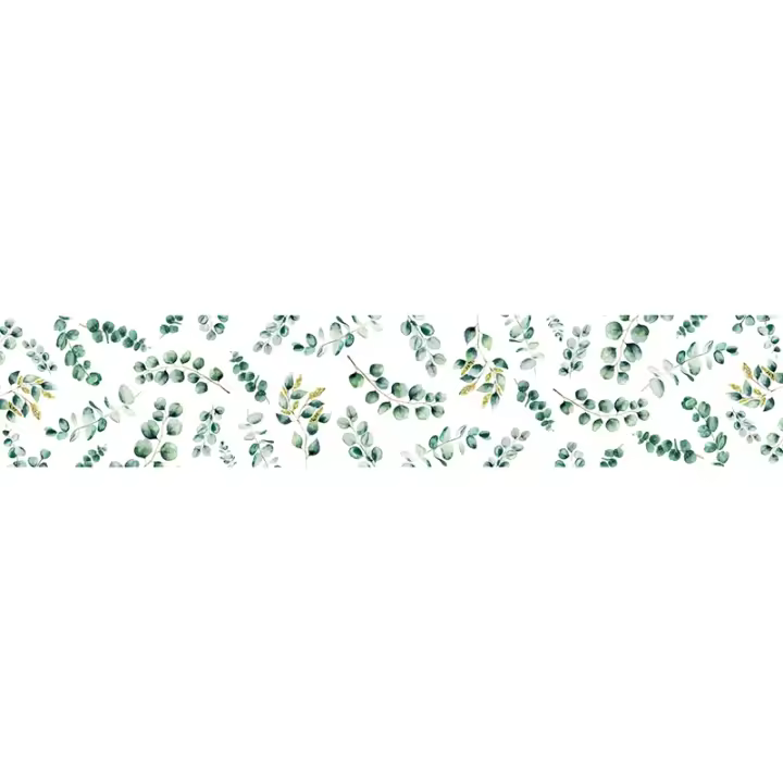 Sage Green Table Runner Hojas De Eucalipto Poliéster Decoración Para Mesa De Comedor Hogar Fiesta De Cumpleaños Baño De Bébé Boda - 1