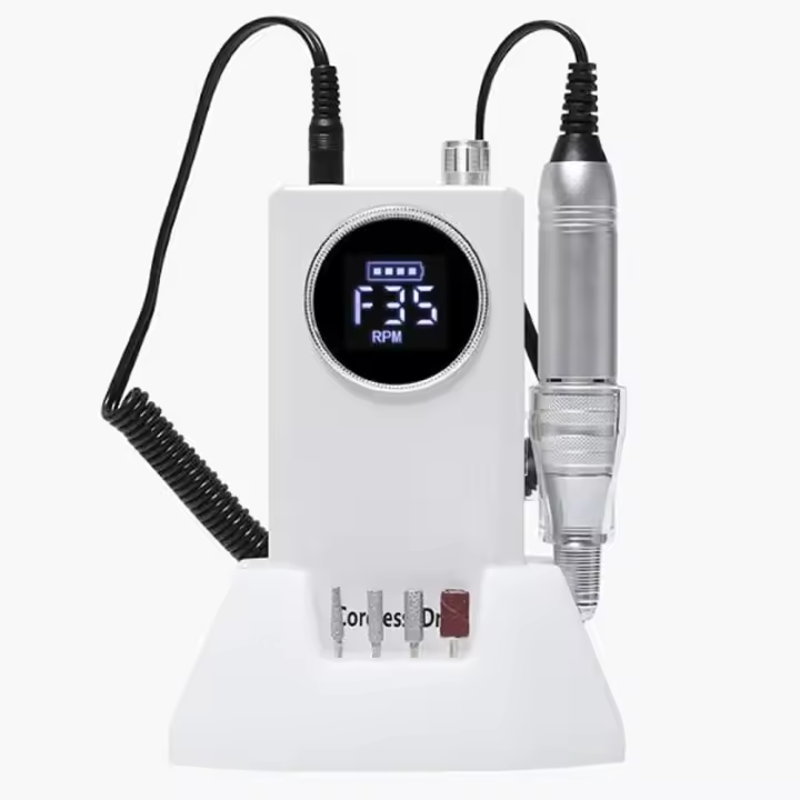 Máquina De Uñas Eléctrica Portátil 35000 RPM Con Batería Recargable De 4000 mAH Accesorios Para Uñas Gel De Pintura Mecánica Sander - 1