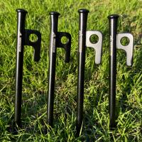 Hikevictor 4Pcs Palos De Tenda De 8 Pulgadas Accesorios De Tenda De Acero Fuerte Para Camping Suelo Na Canopy Awnin - details 5