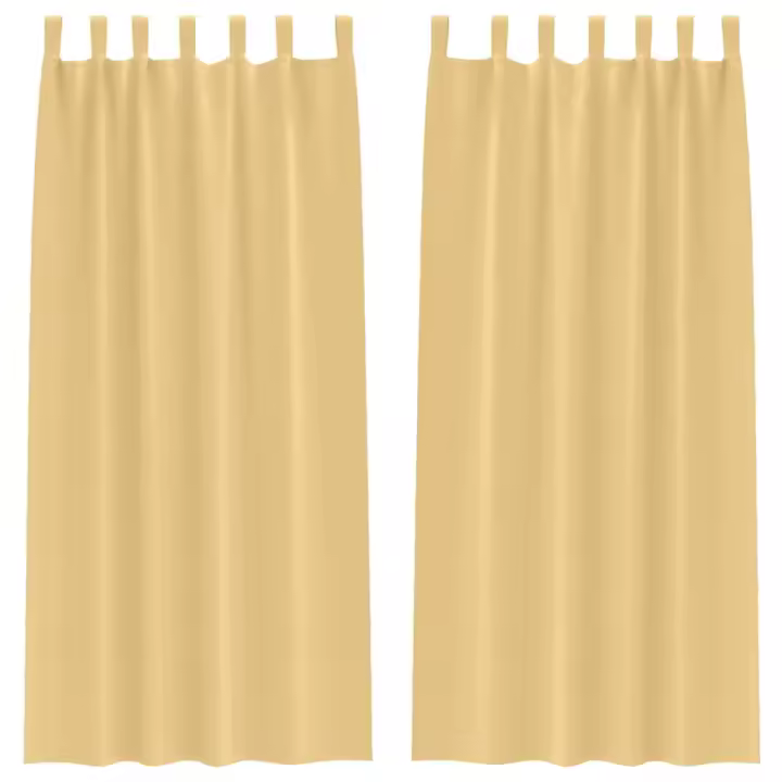 vidaXL Cortinas Opacas con Anillas 2 pcs 245 x 140 cm Poliéster - 1