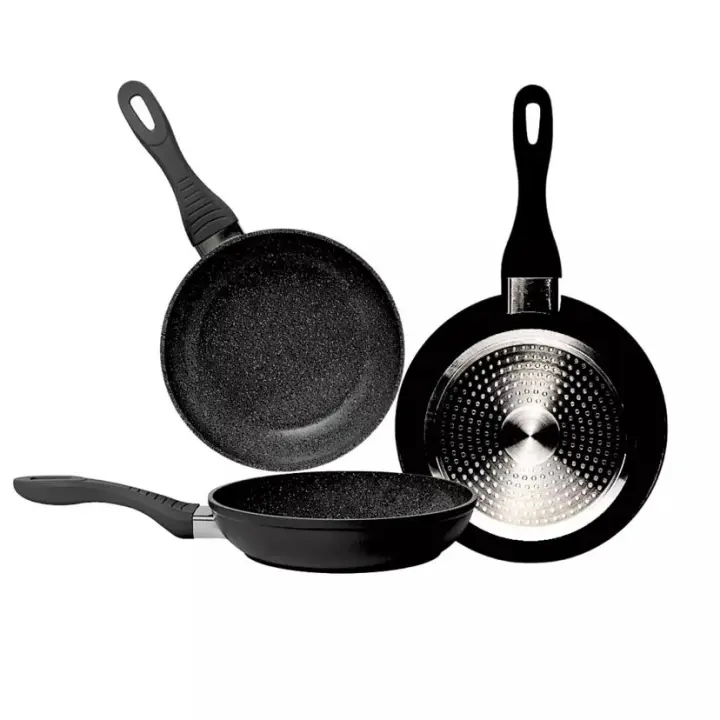 Set de 3 sartenes 20/24/28cm revestimiento antiadherente a la piedra - 1