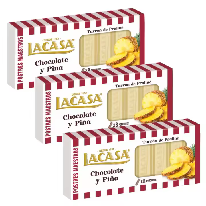 LACASA Turron de Chocolate y Piña 225g - Sabores Tropicales y Equilibrados - 1
