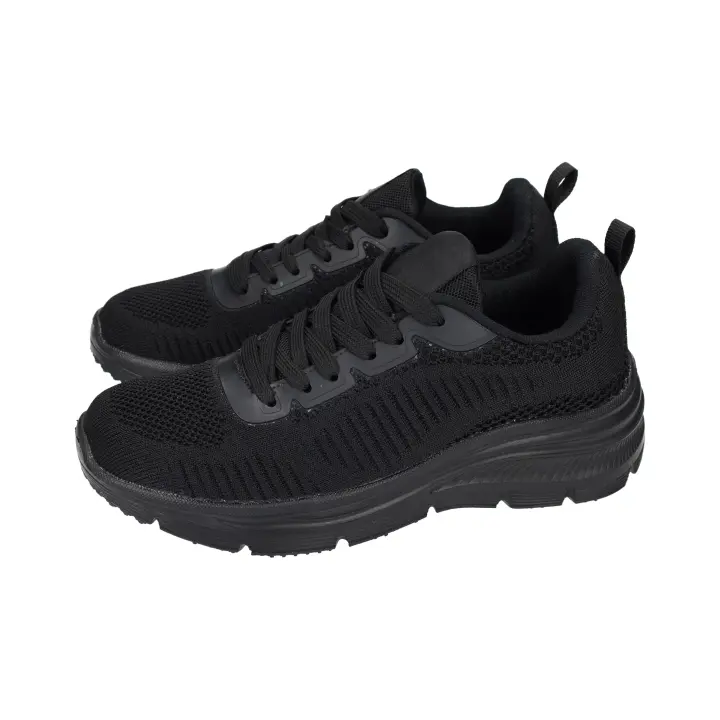 Deportivos marca DEMAX para mujer en color negro. Zapatillas deportivas de mujer, con cordones y plantilla extraíble con tecnología DOUBLE MEMORY para mayor comodidad - 1