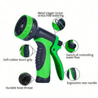 Garden Expandable Hose Conectores Metálicos Doble Final 10 Funciones Regulables Gun De Agua Jardín Riego Sistema - details 8
