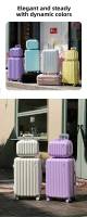 Set 4pcs Maletas de Viaje Ampliable, Juego Cabina Rígidas con 4 Ruedas Dobles Giratorias 360°, Pack 4 Piezas Equipaje Ligero de Moda 14+20+24+28in, Neceser Resistente Color Puro - details 5