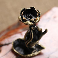 Incienso De Cobre Puro Con Forma De Buda Y Loto Marco De Incienso De Latón Para Ceremonia Zen De Té Decoración De Mesa De Té - details 2