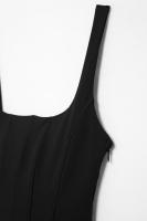 Vestido De Noche Para Mujer ZBZA Con Cuello Cuadrado Y Tirantes Anchos Bolsillos Ocultos Cierre De Zipper Chic Para Navidad Y Otoño Invierno - details 21