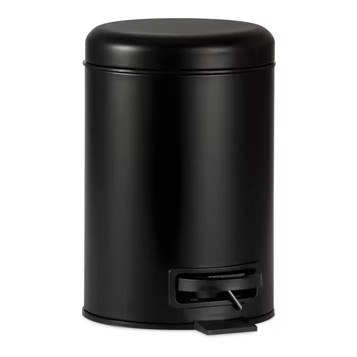 PAPELERA BAÃ‘O METAL NEGRO 3l ANDREA HOUSE - 1