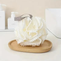 Bola De Ducha Con Perlas Esponja De Baño Con Encaje Scrub Para Espalda Flor De Baño Con Bolitas De Jabón Toalla De Baño Paño De Baño - details 2