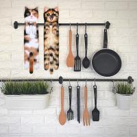 Divertidos Gatos Toallas de Mano Suspendible- Decoración Gato Baño Cocina - Toalla Absorbente Animal Regalos Navidad Cumpleaños Amigo Invisible-Regalos Originales Graciosos Mujer Amantes de Los Gatos - details 2