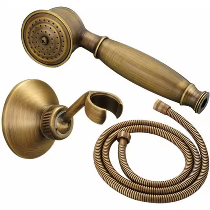 Ducha de Mano Juego de Ducha Latón Antiguo Cobre 1,5m - 1