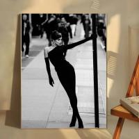 Póster De Fotografía Vintage En Blanco Y Negro Moderno Autoadhesivo Impermeable Para Decoración De Pared 1pc Accesorios De Hogar - details 2