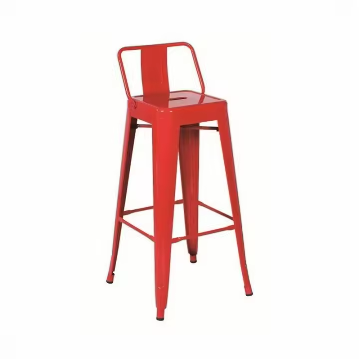 Gerimport Conjunto 4 Taburetes Respaldo Alto Diseño Eventos Rojo 43 X 43 X 96 Cm - Muebles para Eventos - 1