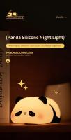 Lámpara Nocturna De Silicona Suave Con Diseño De Panda LED Recargable Para Dormitorio Regalo Para Niños Luz Nocturna Ajustable Y Dimmable Con Sensor De Toque - details 0