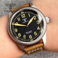 Reloj De Pulsera Automático Tandorio 39mm Para Hombres Con Bisel Flutuado Y Coronación a Tornillo Profundidad De Resistencia Al Agua 200m Vidrio De Zafiro Correa De Cuero Luminoso NH35A - details 0