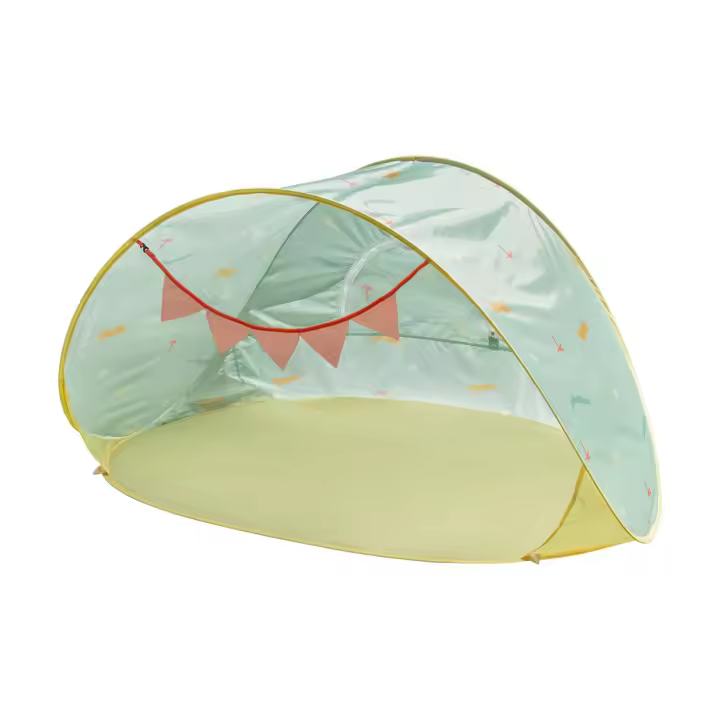 Flamingueo Tienda Playa Bebe Protección UPF 50+ Montaje Pop Up Plegable Bolsa Transporte Verde 100 x 145 x 80 cm - 1
