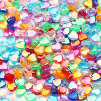 100pcs Bolas De Acrílico Corazón AB Color Transparentes 8mm Para Fabricación De Joyas Collares Pulseras Accesorios DIY - details 0