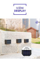 Lámpara De Pared Solar 4/6/8/10 LEDs Impermeable Para Exteriores Iluminação En Dirección Vertical Y Horizontal Decoración Para Jardín Casa Y Porche - details 4