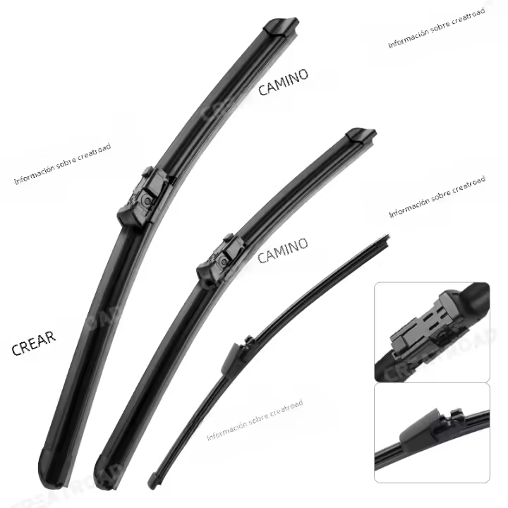 Limpiaparabrisas LHD Para Seat Ibiza Coupe 6J Hatchback 2012-2017 Plegable Frontal Y Trasero Hojas De Limpieza De Ventanas Delanteras Y Traseras 24''16''13'' - 1