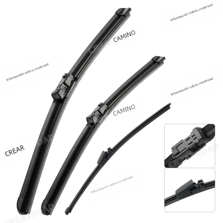 Limpiaparabrisas LHD Para Seat Ibiza Coupe 6J Hatchback 2012-2017 Plegable Frontal Y Trasero Hojas De Limpieza De Ventanas Delanteras Y Traseras 24''16''13'' - 1