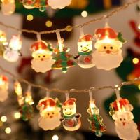 Cadena De Luces Navideñas Con Santa Claus Y Payaso De Navidad LED Operadas Por Batería Decoración Para Fiesta Y Año Nuevo - details 2