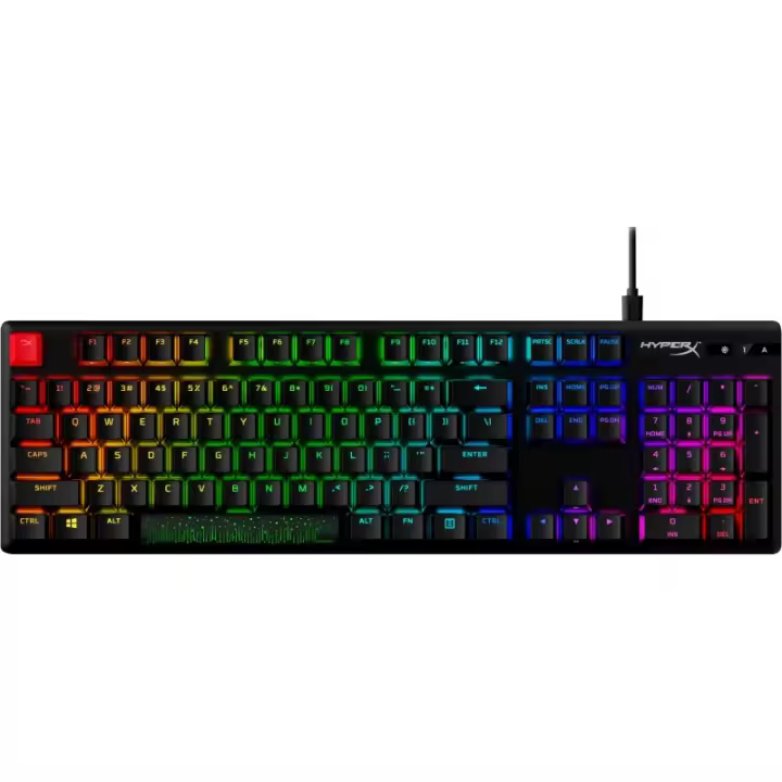 HyperX - Teclado mecánico gaming Alloy Origins PBT HX rojo 639N3AA - 1