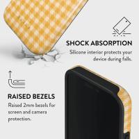 Carcasa De Teléfono BURGA INS Amarilla Con Patrón De Red Para iPhone 16 15 14 13 12 11 pro Max plus Cubierta Doble Lujo Resistente a Golpes Antisuciedad Anti-Rasguños Non-Slip Compatible Con Varios Modelos De iPhone - details 4