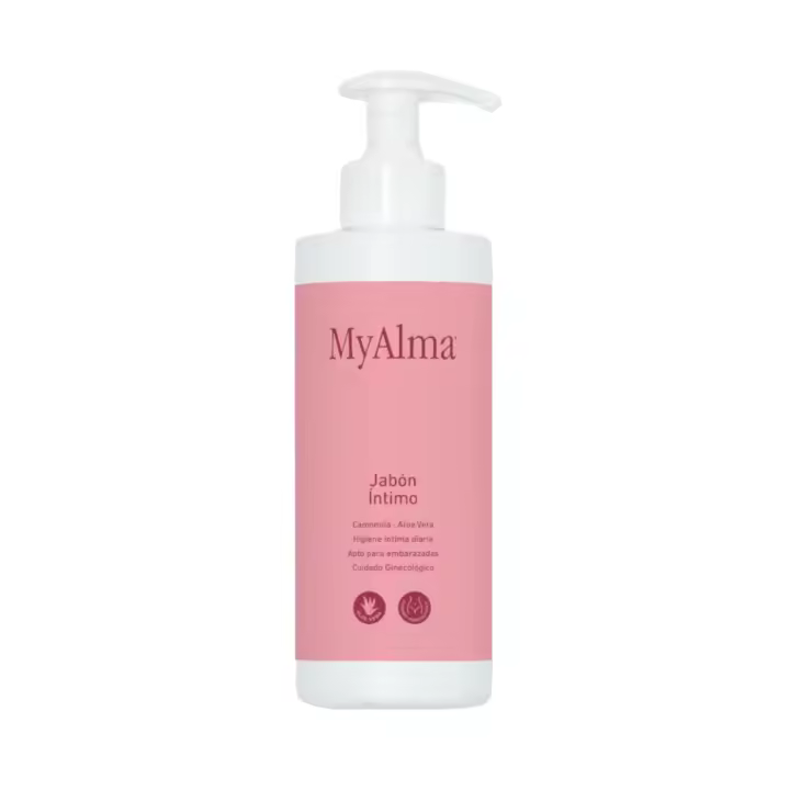 MyAlma Jabón Íntimo con Aloe Vera y Camomila. Sin perfumes ni químicos agresivos. Respeta tu pH. Testado dermatologicamente. - 1