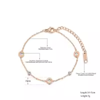 Pulsera De Cadenas Y Enlaces Lokaer Clásica Con Numeros Romanos Y Circonita Zirconia Para Mujer En Acero Titánico Joyería Charms B18019 - details 9