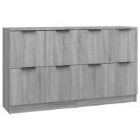 vidaXL Aparadores 2 uds madera contrachapada 60x30x70 cm Mueble de Almacenaje de Salón, Buffet para salón, Armario Auxiliar, Armario de Almacenamiento - details 2