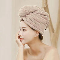 Toalla De Pelo Larga Para Mujer Secado Rápido Microfibra Suave Gorro De Ducha Para Mujer Turban Cabeza Lady Toalla De Cabeza Para Secar El Pelo - details 3