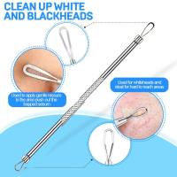 Herramienta De Tratamiento De Acné Teenitor 2 Piezas Extraedor De Puntos Negros Y Comedones De Grado Cirúrgico Para Limpieza Facial Y Nariz - details 1