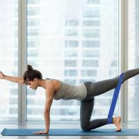 Banda De Resistencia Para Yoga Y Squat 1pc Gradiente Azul Estrecha Para Piernas Y Brazos Entrenamiento De Fuerza Y Rehabilitación Glúteos - details 2