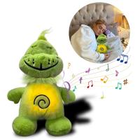 Muñeco De Peluche Grinch Navideño De 38cm Con Respiración Luz Y Música Juguete Soothing Para Bebés Regalo De Colores Verdes - details 6