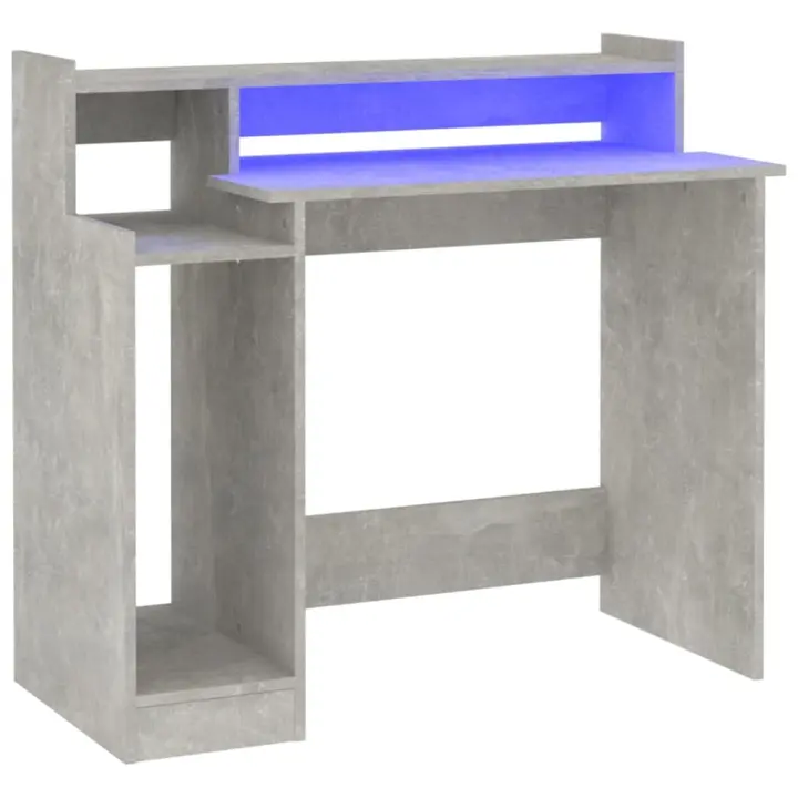 VidaXL Escritorio Campoamor luz LED con estantes 90x97x45 cm - 1