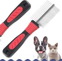 ®Herramienta para quitar el pelo Suelo y cuidado de mascotas, para el cuidado de perros y Gatos Peine, herramienta rectoradora, RAKE de pelo de doble cara, 17x6 cm - details 3