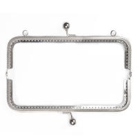 10PCS Marco De Bolso Metálico Para Accesorios De Bolsos 20cm Cierre De Beso Antiguo Tono Bronce Herramienta Cuadrada Para Fabricación De Bolsos - details 2