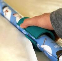 Cortador de papel de regalo deslizante (paquete de 3) - Cortador portátil de rollos de papel de regalo para Navidad y cumpleaños - details 1