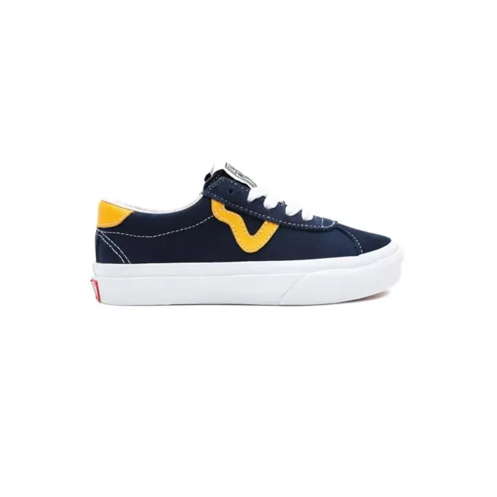Vans Sport JR Azules para Niño - Lona con Línea Amarilla - 1