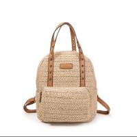 Mochila de Cuero PU y Papel de Rafia – Estilo Boho Chic para Primavera 2025| Disponible en dos colores - details 0