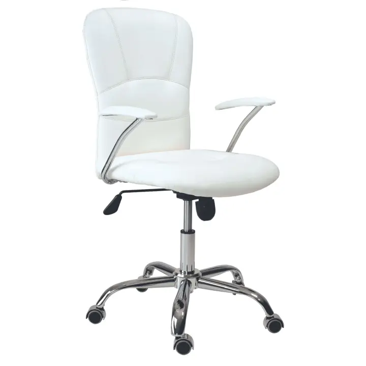 Silla de oficina escritorio en color blanco de polipiel - 1