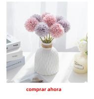 7 Ramas De Flores Artificiales Con Hierba Plástica Para Decoración De Boda Hogar Jardín Vaso Fotografía Interior Bonsái Plantas Falsas - details 0