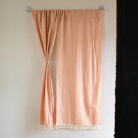 Cortina De Puerta De Estilo Japonés En Algodón Y Lino Sin Perforaciones Cortina Coreana Para Hogar Con Diseño Estripado - details 0
